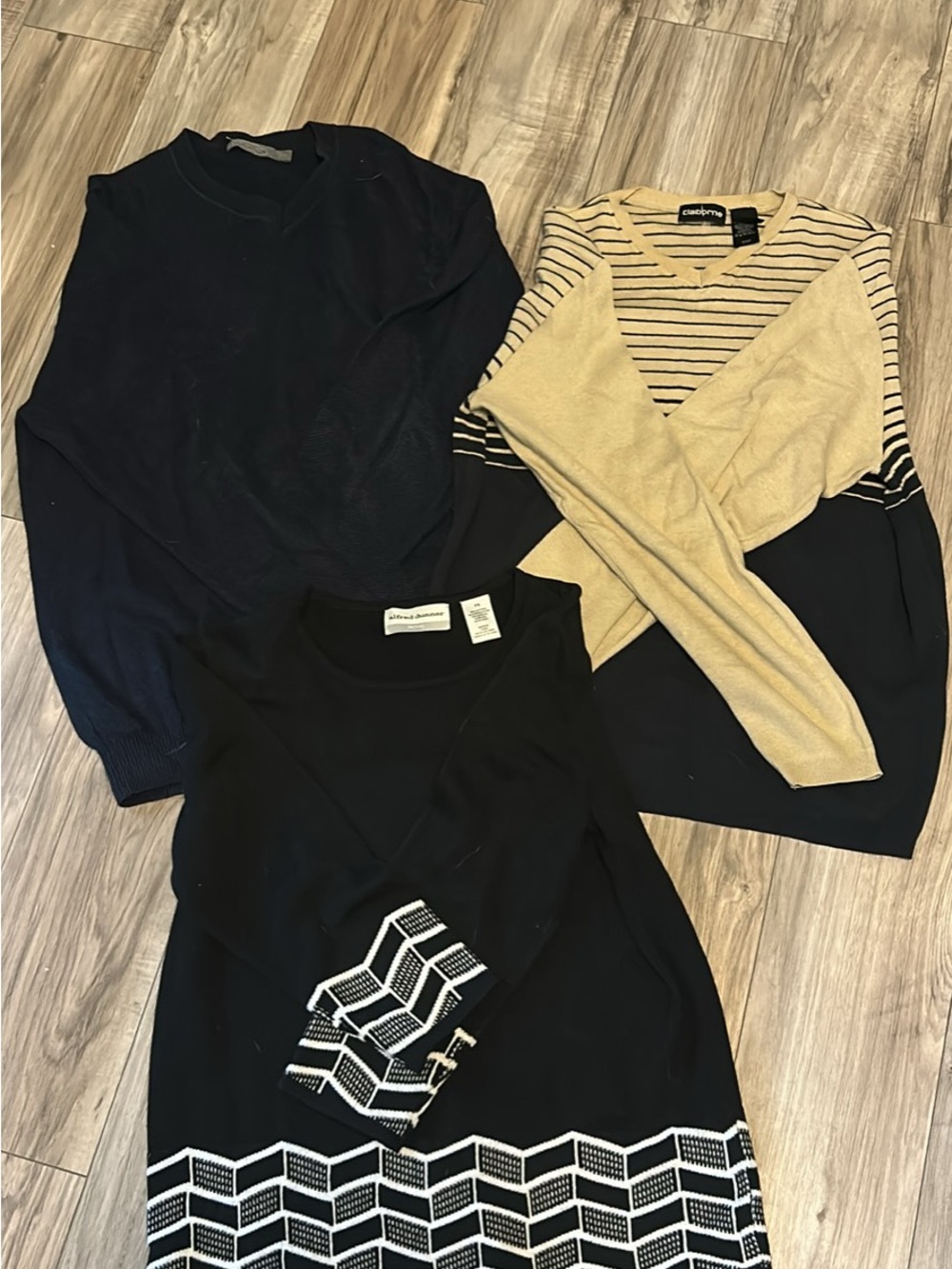 Talbots Navy Ribbed Knit Sweater